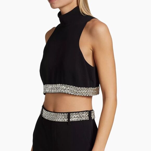 Cinq a Sept Crystal Crop Top